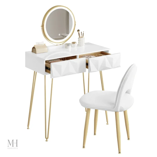 Miroir coiffeuse élégant avec lumière intégrée
