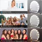 Miroir avec éclairage ajustable et connectivité Bluetooth