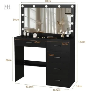 Miroir LED Hollywood pour un espace beauté stylé
