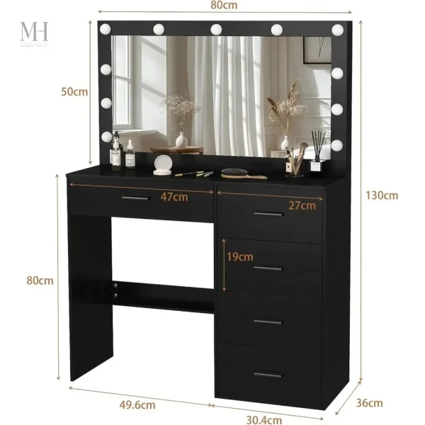 Miroir LED Hollywood pour un espace beauté stylé