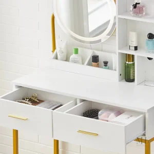 Miroir LED intégré pour un maquillage parfait