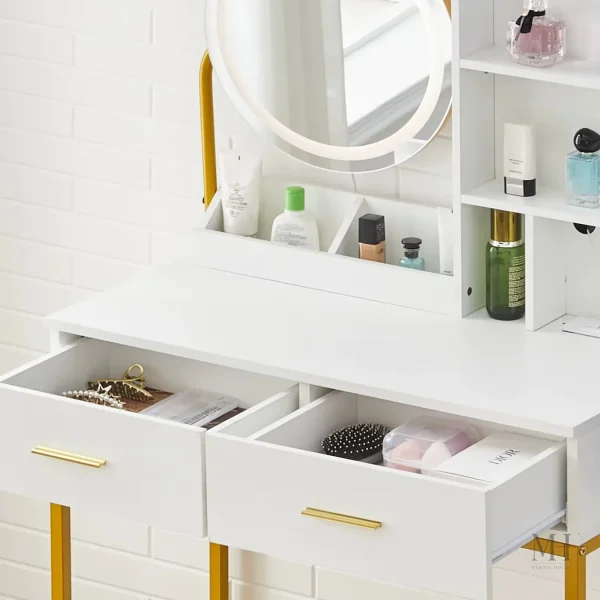 Miroir LED intégré pour un maquillage parfait