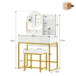 Design élégant en blanc et or pour votre espace