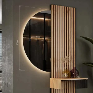 Miroir mural rond LED avec rétroéclairage doux