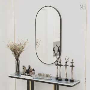 Miroir design noir, parfait pour toutes les pièces
