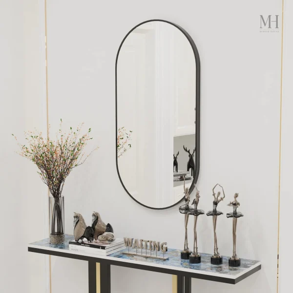 Miroir design noir, parfait pour toutes les pièces