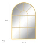 Miroir pratique en métal doré