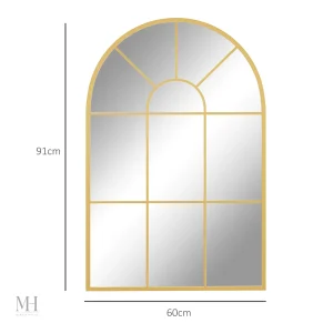 Miroir pratique en métal doré