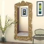 Grand Miroir Doré Rectangulaire 80x180 cm