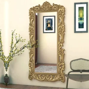 Grand Miroir Doré Rectangulaire 80x180 cm