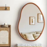 Miroir en bois naturel, style contemporain