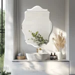 Miroir mural avec une forme originale et moderne