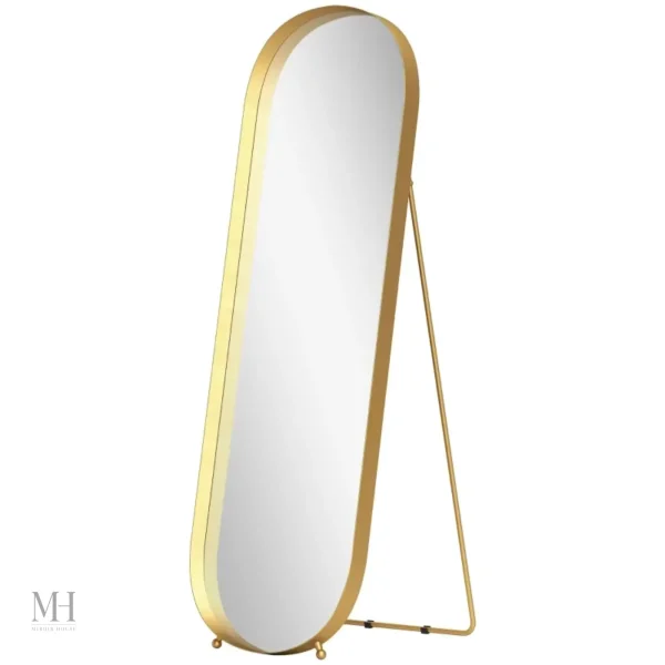 Miroir or sur pied, style moderne