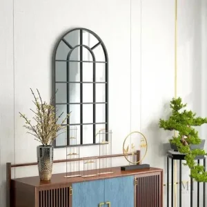 Miroir noir au design rectangulaire pour un intérieur moderne