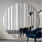 Grand miroir rond 200 cm au design italien élégant