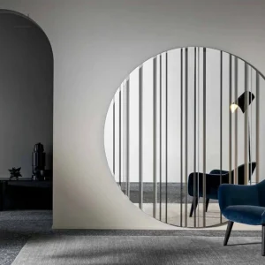 Miroir rond luxueux pour un intérieur lumineux et raffiné