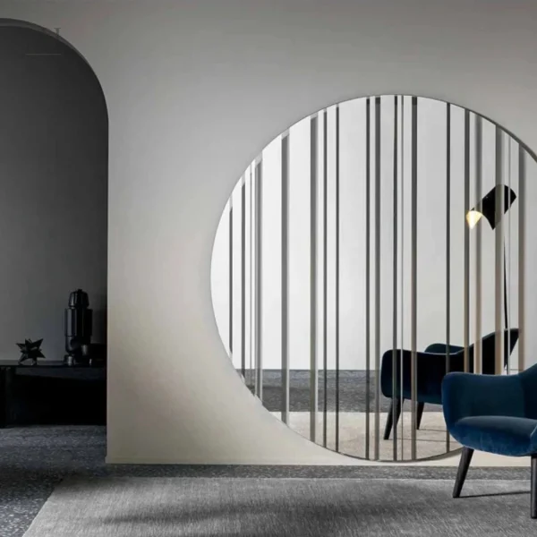 Miroir rond luxueux pour un intérieur lumineux et raffiné