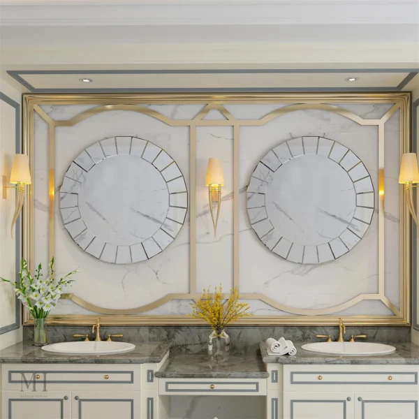 Miroir mural moderne 80 cm, décoration élégante