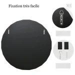 Accessoire déco mural : miroir rond 80 cm