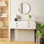 Grand Miroir Rond Doré 60 cm pour décoration intérieure