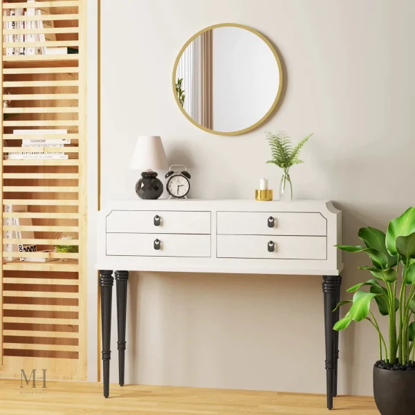 grand-miroir-rond-dore-1 Grand Miroir Rond Doré 60 cm pour décoration intérieure