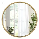 Miroir doré élégant pour salon ou entrée moderne
