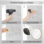 Miroir décoratif doré, style raffiné pour tous les intérieurs