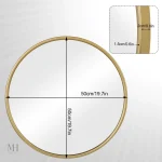 Miroir rond élégant, parfait pour l'entrée ou le salon