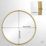Miroir décoratif mural, touche de sophistication dorée