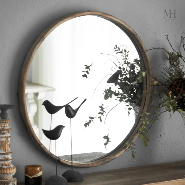 grand-miroir-rond-en-bois-1 Grand Miroir Rond en Bois - Design Naturel et Authentique