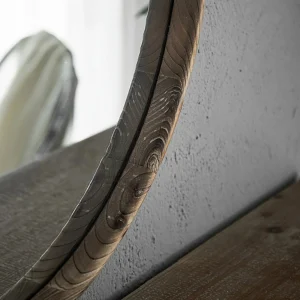 Miroir Rond en Bois - Élégance Rustique pour votre Décor