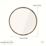 Miroir en Bois Rond - Parfait pour un Style Rustique