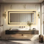 Miroir salle de bain 140x70 cm au design contemporain