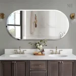 Grand miroir salle de bain imposant et élégant