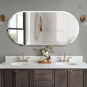 Grand miroir salle de bain imposant et élégant