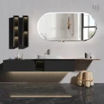 Miroir simple pour salle de bain, style moderne