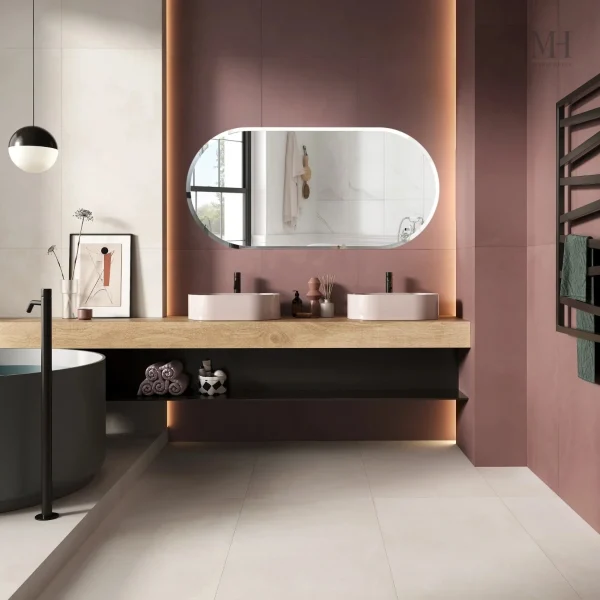 Miroir de salle de bain, design épuré et chic
