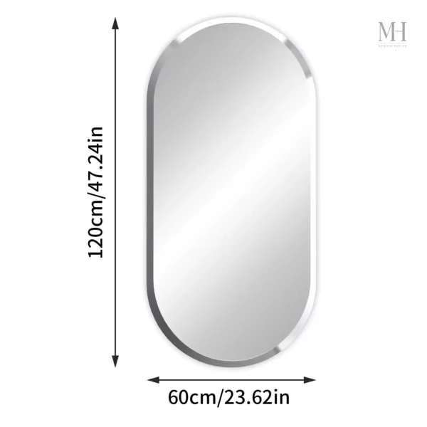 Miroir grand format pour optimiser la lumière dans la salle de bain