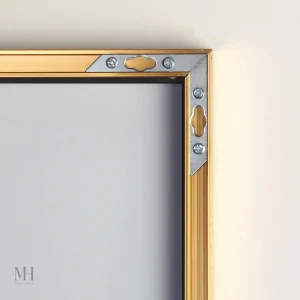 Miroir contemporain doré pour décoration intérieure