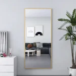 Miroir grand format sur pied, style chic
