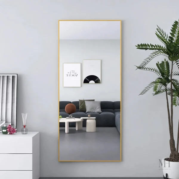 Miroir grand format sur pied, style chic