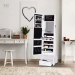 Armoire bijoux miroir avec rangement pratique