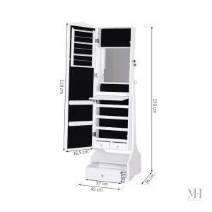 Rangement efficace pour bijoux dans un miroir