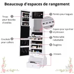 Armoire bijoux pas cher avec miroir intégré