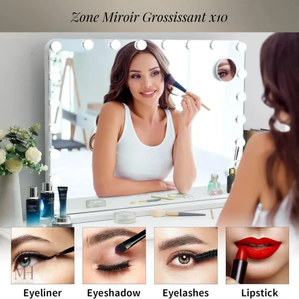 Éclairage LED optimal pour un maquillage précis