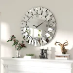 Horloge murale miroir au design moderne et élégant
