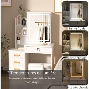 Miroir Maquillage avec Rangements pratiques et design moderne
