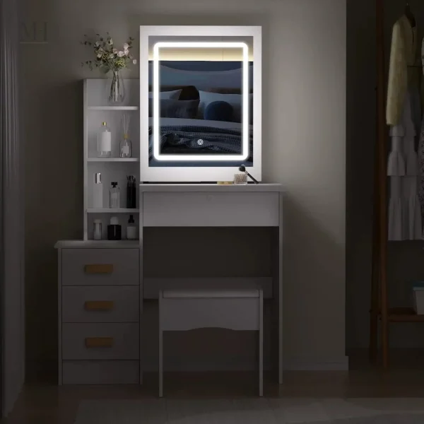 Miroir Coiffeuse design avec fonction d'éclairage ajustable