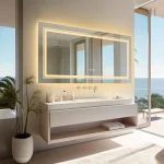 Miroir LED 120x60 avec anti-buée et éclairage réglable