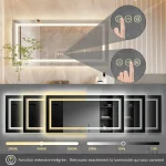 Éclairage réglable sur miroir LED 120x60